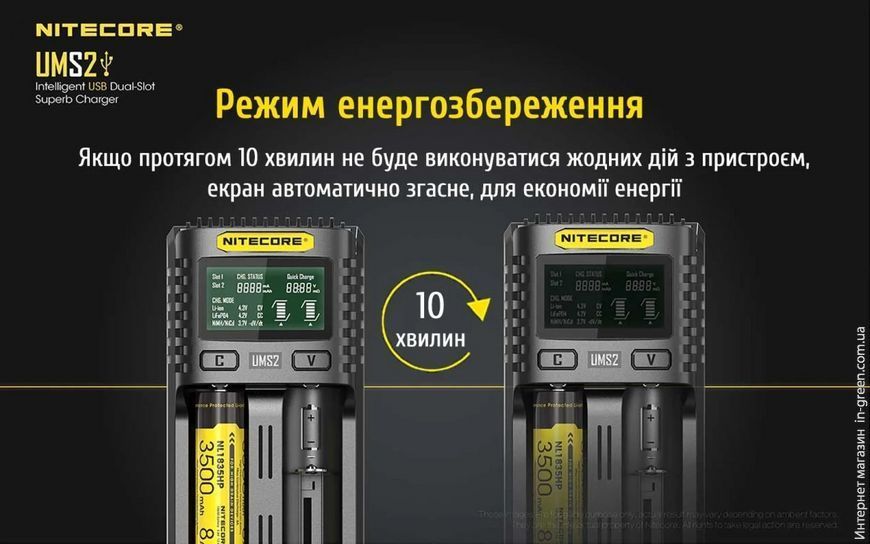 Зарядний пристрій універсальний Nitecore Digicharger UMS2