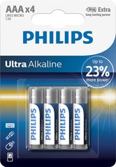 Батарейка Philips Ultra Alkaline (LR03E4B/10) лужна AAA блістер