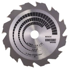 Циркулярный диск 160x16 12 CONSTRUCТ BOSCH (2608640630)