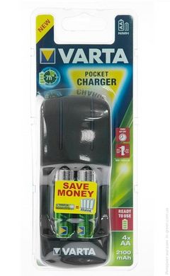 Зарядний пристрій VARTA Pocket Charger empty, для АА/ААА акумуляторів