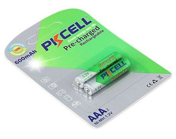 Аккумулятор PKCELL 1.2V AAA 600mAh NiMH Already Charged, 2 штуки в блистере цена за блистер