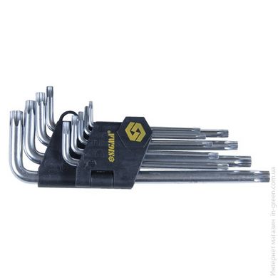 Ключи TORX 9шт T10-T50мм CrV (длинные с отвер)