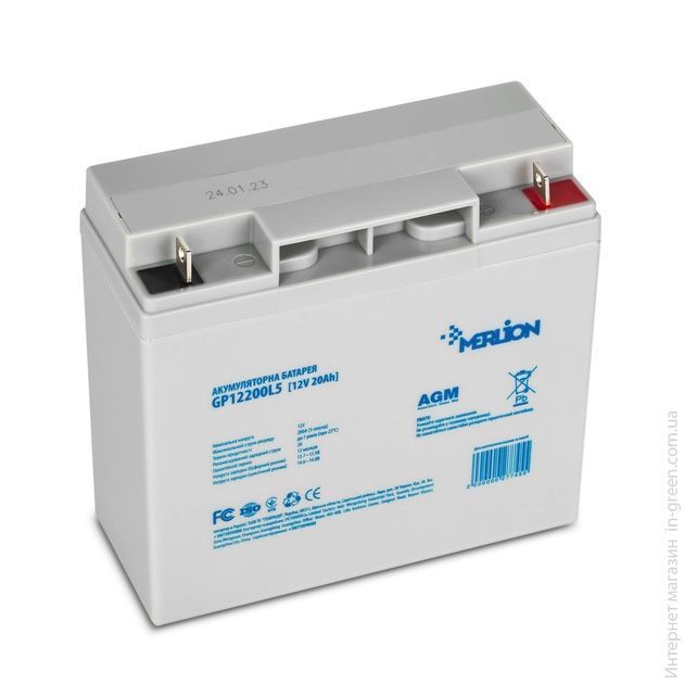 Акумуляторная батарея AGM MERLION GP12200L5 12V 20Ah