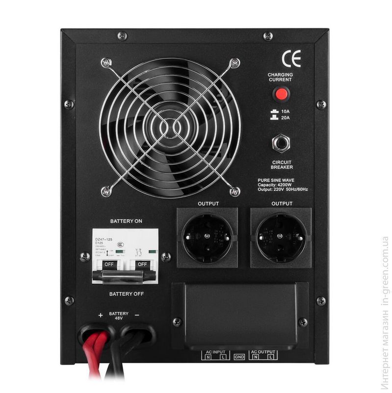 ИБП с правильной синусоидой 48V LPY-B-PSW-6000VA+(4200Вт)10A/20A