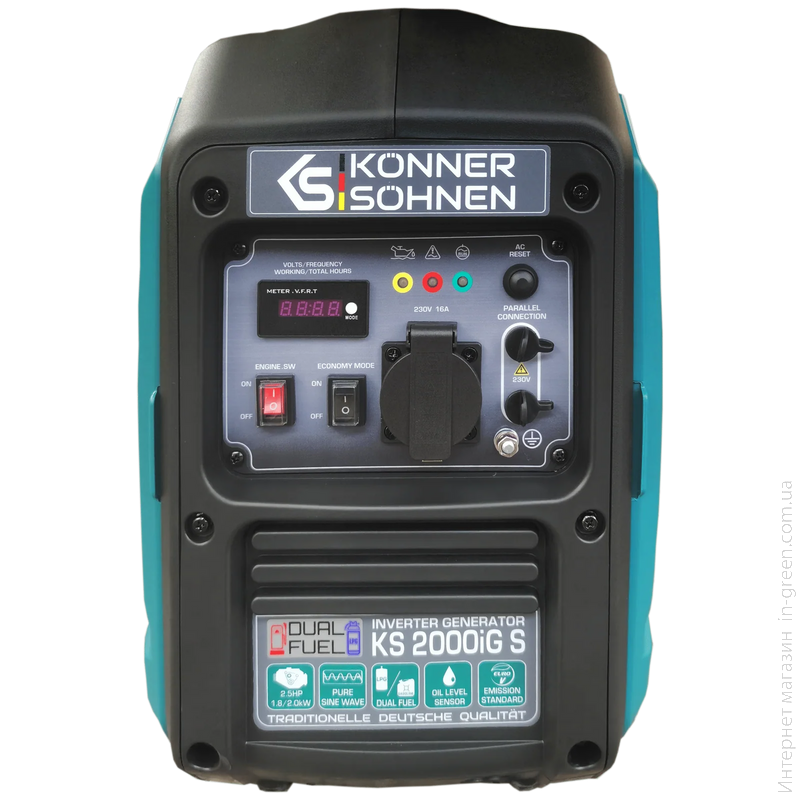 Інверторний газо-бензиновий генератор Konner&Sohnen KS 2000iG S