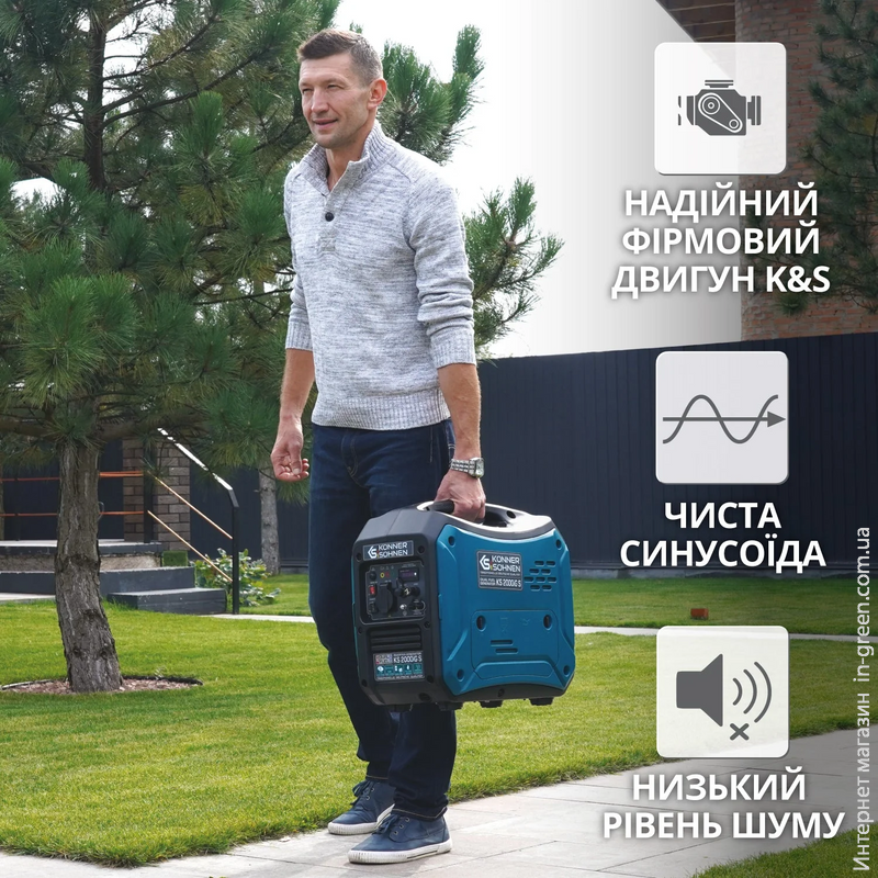 Інверторний газо-бензиновий генератор Konner&Sohnen KS 2000iG S