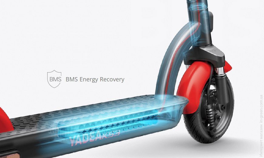 Электросамокат YADEA KS3 36V 7.8Ah, 600W Чорный/Красный