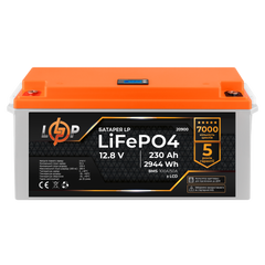 Аккумулятор LP LiFePO4 для ИБП LCD 12V (12,8V) - 230 Ah (2944Wh) (BMS 100A/50A) пластик