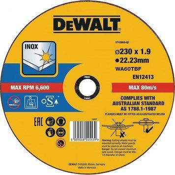 Круг абразивный отрезной DeWALT DT43909