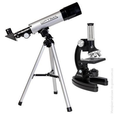 Мікроскоп Optima Universer 300x-1200x + Телескоп 50/360 AZ в кейсе (MBTR-Uni-01-103)
