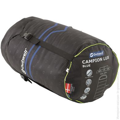 Спальный мешок OUTWELL Campion Lux/-1°C Blue Left (230354)