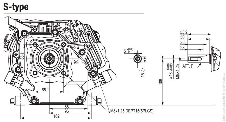Двигун бензиновий HONDA GX120UT3 SG24 SD