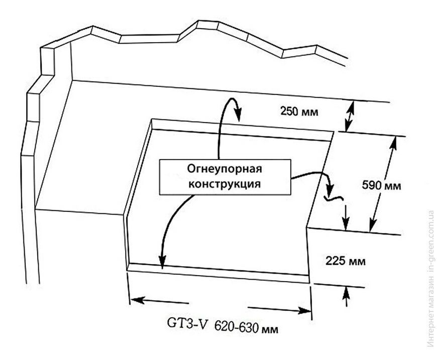 Встраиваемый газовый гриль GrandHall Premium GT3 Built in