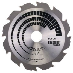 Циркулярный диск 190x30 12 CONSTRUCТ BOSCH (2608640633)