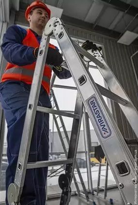 Шарнірні сходи-драбина VIRASTAR ACROBAT 4x3 ступенів