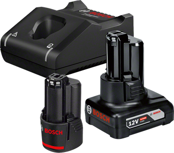 Набор аккумуляторов Bosch GBA 12V 2.0 и 4.0 Ah, зарядное устройство GAL 12V-40 (1600A01NC9)