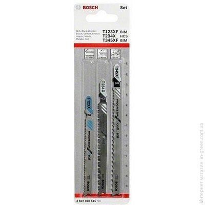 3 лобзиковые пилки BOSCH SET PROGRESSOR (2607010515)