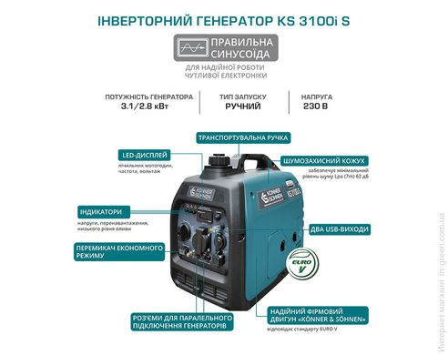 Генератор інверторний Könner&Söhnen KS 3100i S