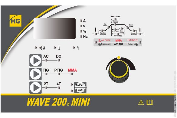 Інвертор аргонно-дугового зварювання HUGONG Wave 200 mini