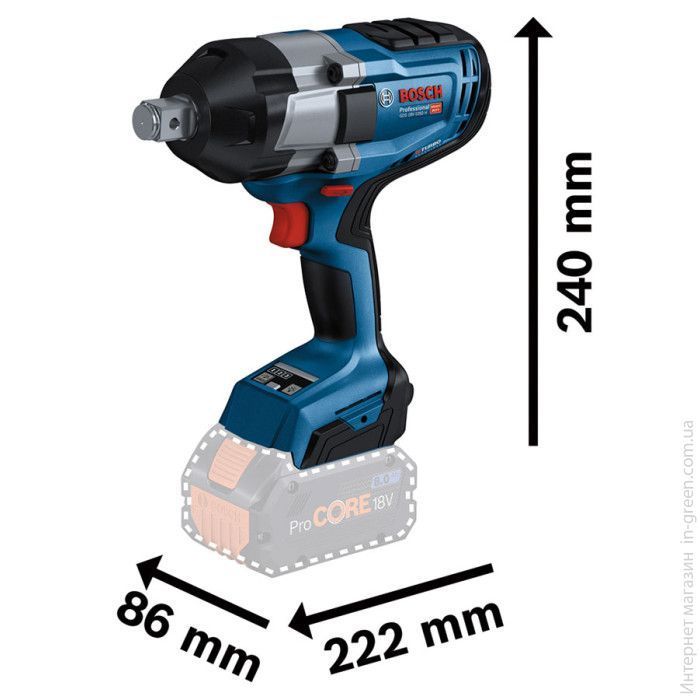 Аккумуляторный ударный гайковерт Bosch GDS 18V-1050 H Professional (без АКБ и ЗУ) (06019J8500)