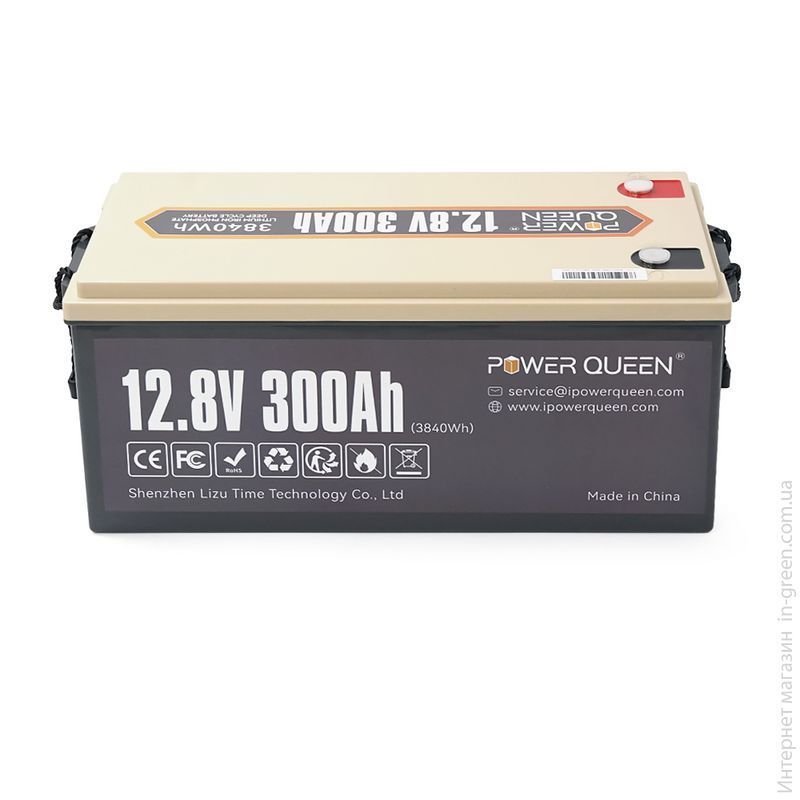 Аккумуляторная батарея Power Queen LiFePO4 12.8V 300Ah 3840Wh BMS