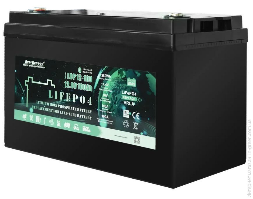 Акумулятор LiFePO4 EverExceed LDP 12-100 BLUETOOTH