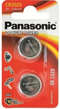 Батарейка Panasonic CR 2025 BLI 2 LITHIUM