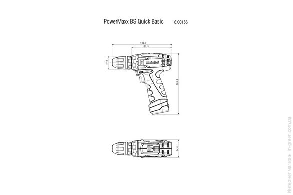 Аккумуляторная дрель-шуруповерт METABO PowerMaxx BS Quick Basic (600156500)