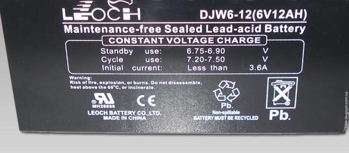 Акумуляторна батарея LEOCH LP6-12