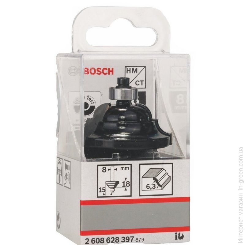 Фреза профильная D 6.3/18/8 мм BOSCH (2608628397)