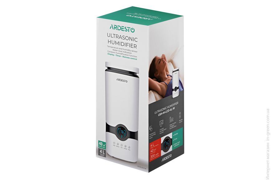 Зволожувач повітря ARDESTO USH-M-LCD-4L-W