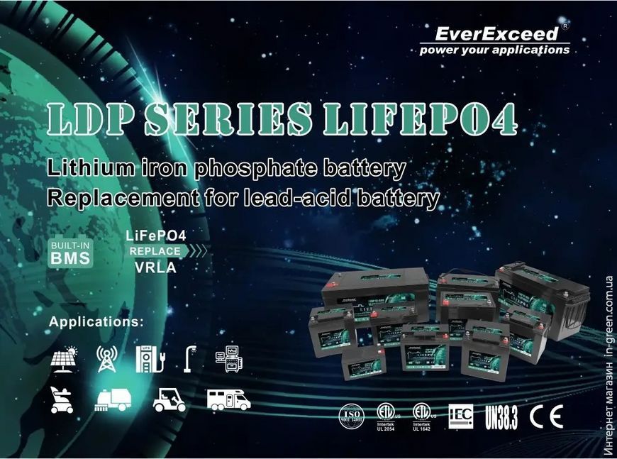 Аккумулятор LiFePO4 EverExceed LDP 12-60