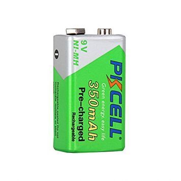 Аккумулятор PKCELL 9V/350mAh, крона, NiMH Rechargeable Battery, 1 штука в блистере цена за блистер Q10