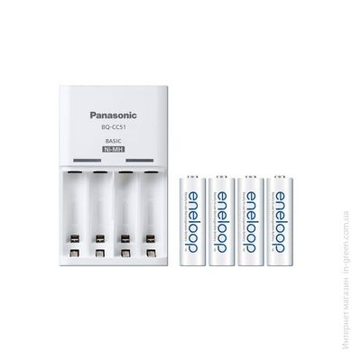 Зарядний пристрій Panasonic Basic Charger + Eneloop 4AA 1900 mAh New