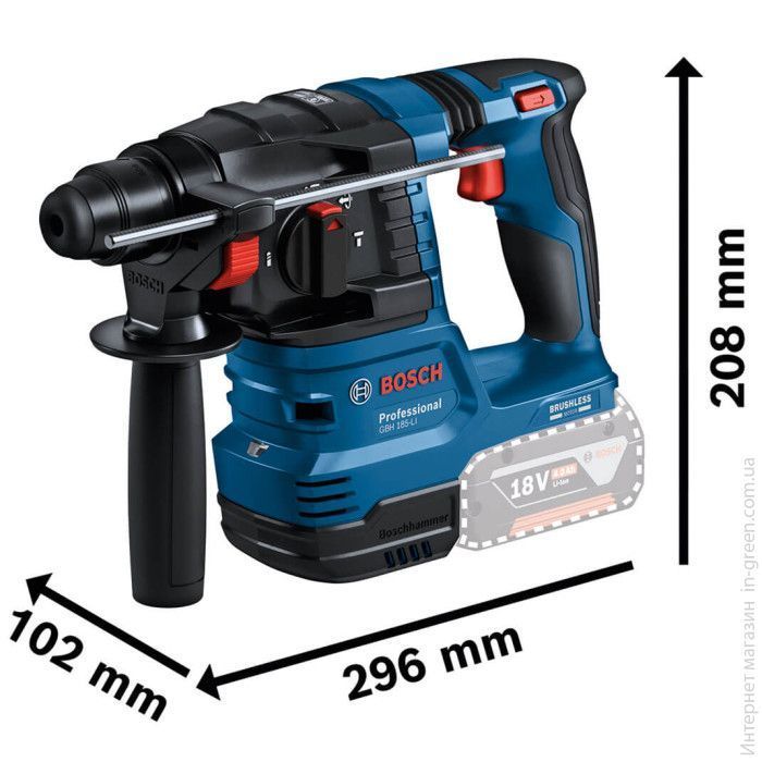 Аккумуляторный перфоратор Bosch GBH 185-LI SDS-Plus (0611924020) без АКБ и ЗУ