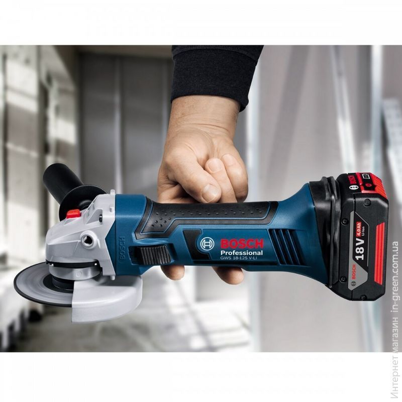 Болгарка (кутова шліфмашина) BOSCH GWS 18-125 V-LI (060193A307)