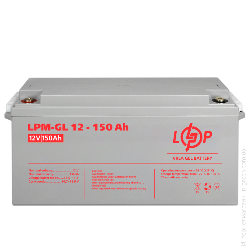 Аккумулятор гелевой LPM-GL 12V - 150 Ah