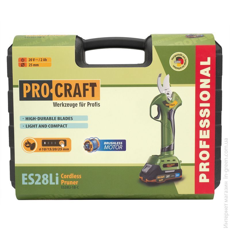 Аккумуляторный секатор Procraft ES28Li (1 акб)